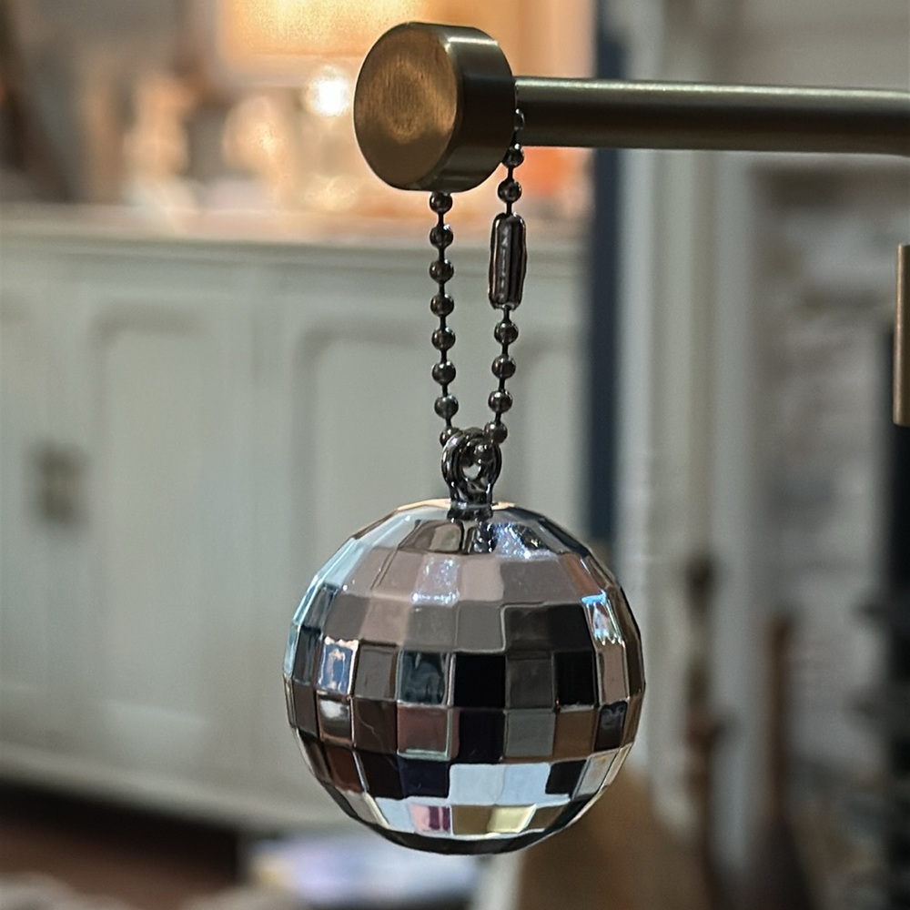RARE Authentic Coach Disco Ball Bag Charm w/Metallic Patent Leather Hangtag - Picture 14 of 16